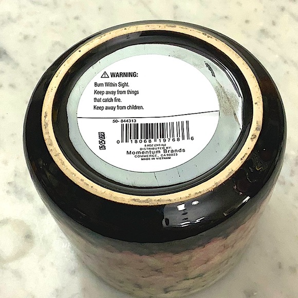 SUSAN JACOBS NEW YORK CANDLE PASHMINA SILK NEW 1 WICK PEACOCK PINK POTTERY - Picture 4 of 4